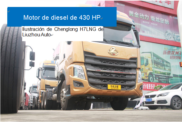 Motor de diesel de 430 HP, Ilustración de Chenglong H7LNG de Liuzhou Auto